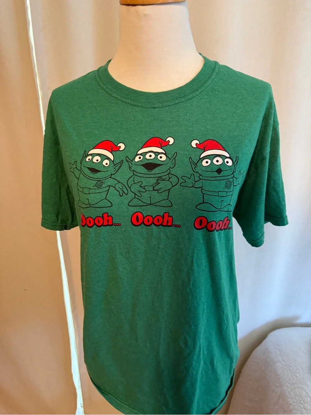 Disney Green Short-Sleeve Tee with Holiday